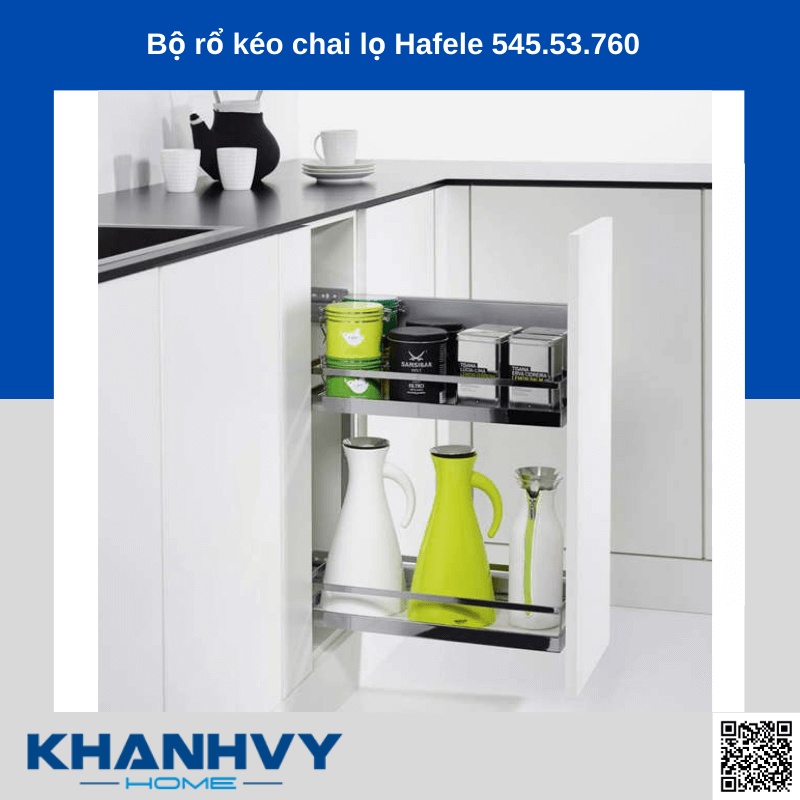 Bộ rổ kéo chai lọ Hafele 545.53.760 chính hãng tại Khánh Vy Home