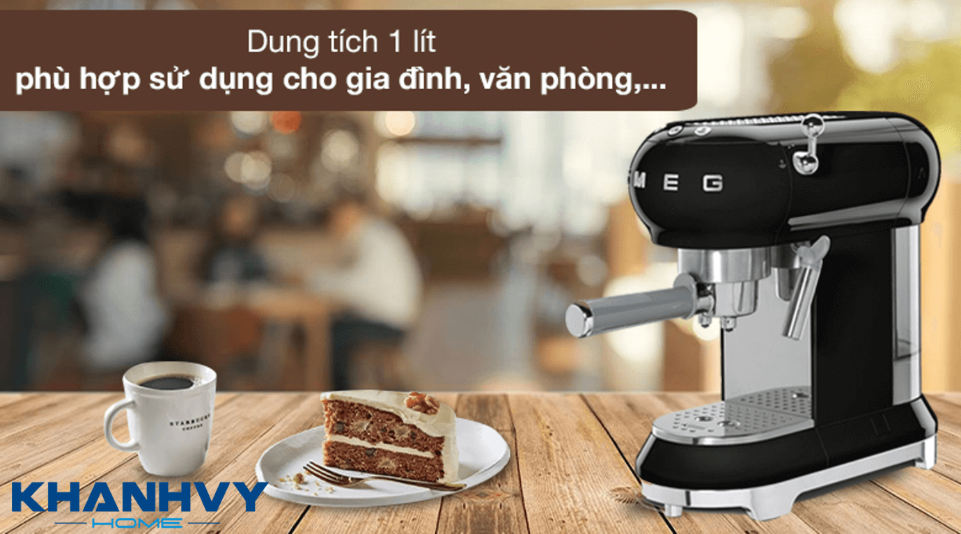 Máy hoạt động cới công suất mạnh mẽ 1350W để cho ra những tách cà phê thơm ngon