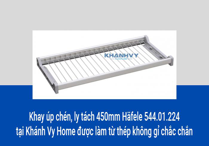 Khay úp chén, ly tách 450mm Häfele 544.01.224 tại Khánh Vy Home được làm từ thép không gỉ chắc chắn