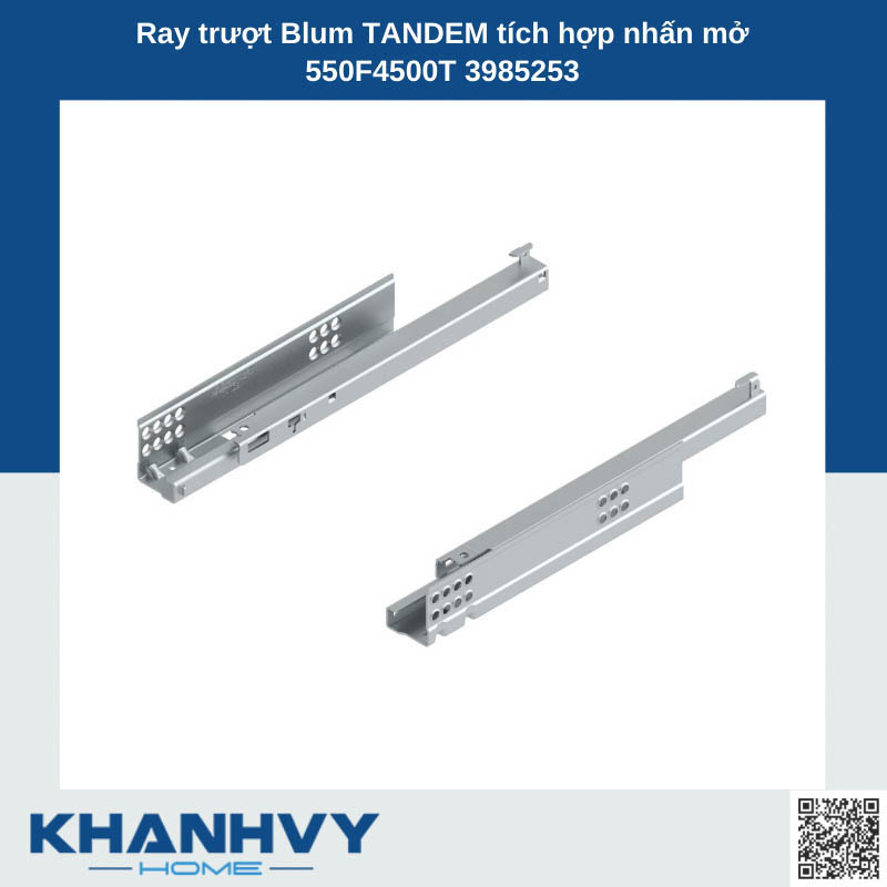 Ray trượt Blum TANDEM tích hợp nhấn mở 550F4500T 3985253