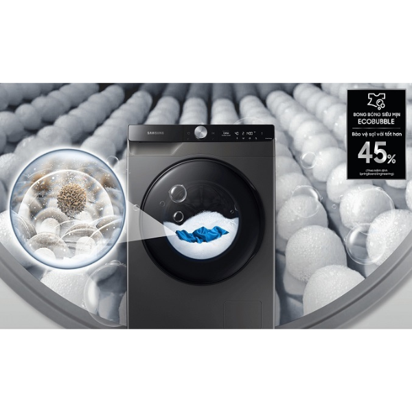 Máy giặt AI Ecobubble Samsung WW90TP44DSB/SV