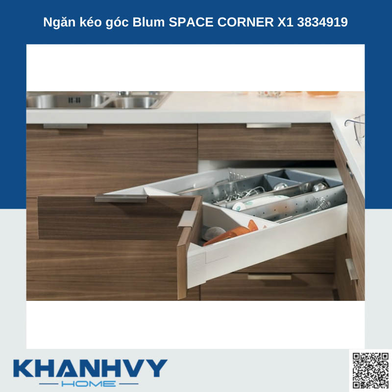 Ngăn kéo góc Blum SPACE CORNER X1 3834919