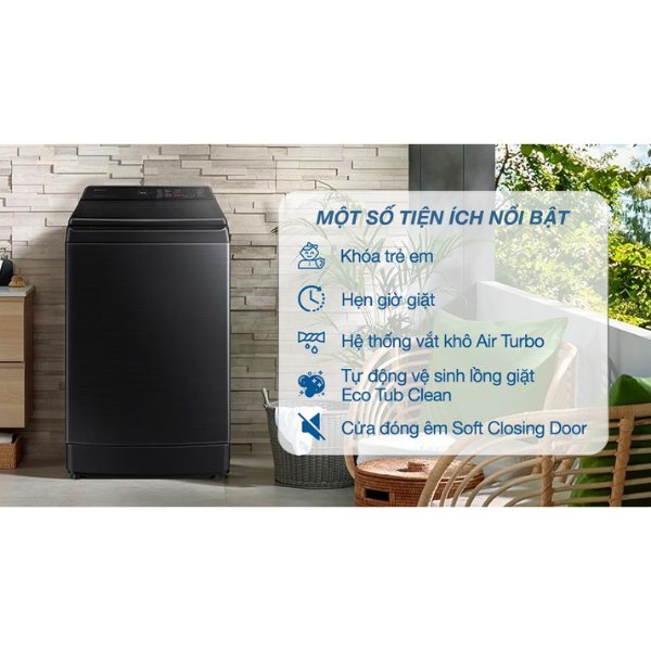 Máy giặt lồng đứng Samsung WA14CG5745BVSV