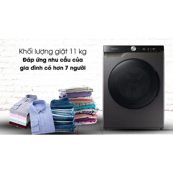 Máy giặt sấy thông minh Samsung WD11T734DBX/SV