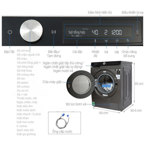 Máy giặt thông minh Samsung WW10T634DLX/SV
