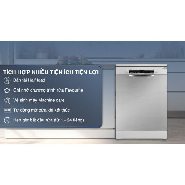 Máy rửa chén Bosch SMS4ECI14E - Serie 4, độc lập