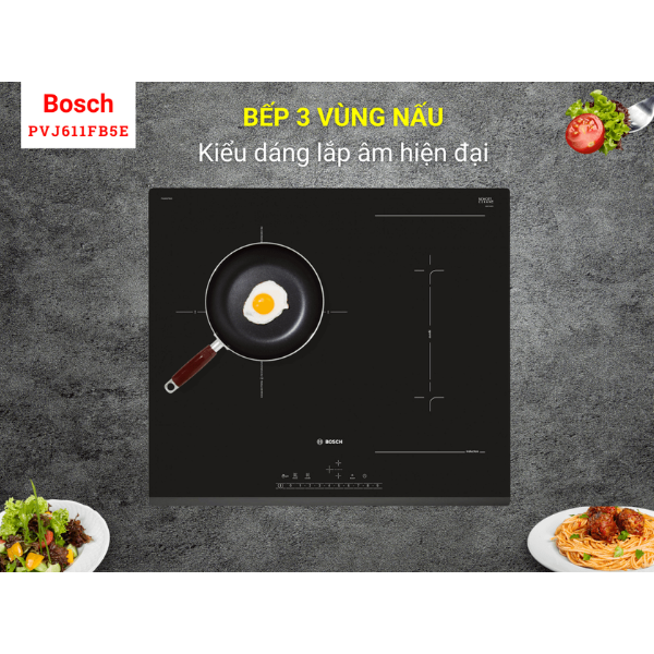 Bếp từ kết hợp 2 vùng nấu Bosch PVS831FB5E Series 6