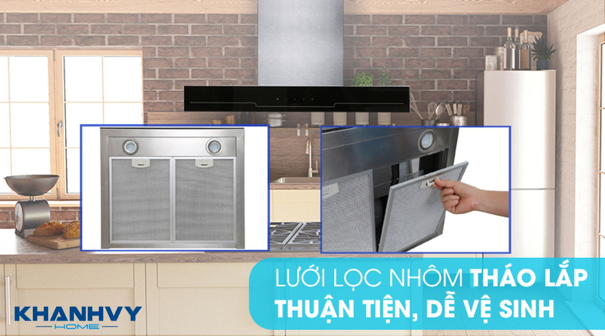 Lưới lọc bằng nhôm dễ dàng vệ sinh lau chùi
