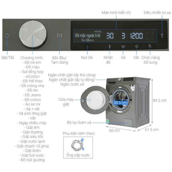 Máy giặt thông minh Samsung WW90T634DLN/SV