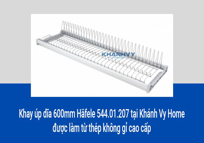 Khay úp dĩa 600mm Häfele 544.01.207 tại Khánh Vy Home được làm từ thép không gỉ cao cấp