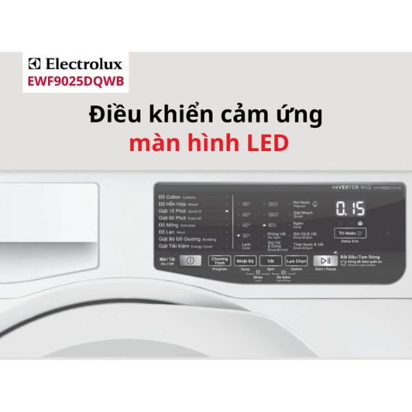 Máy giặt Electrolux EWF9025DQWB cửa trước 9kg