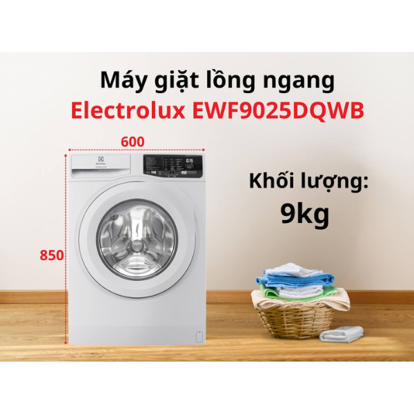 Máy giặt Electrolux EWF9025DQWB cửa trước 9kg