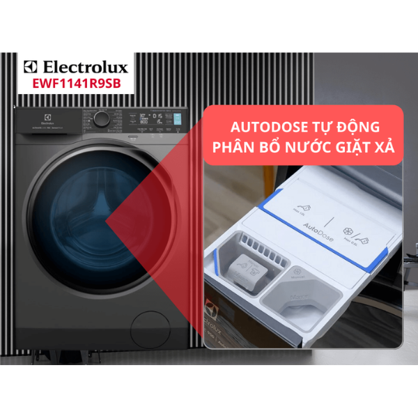 Máy giặt Electrolux EWF1141R9SB cửa trước 11kg