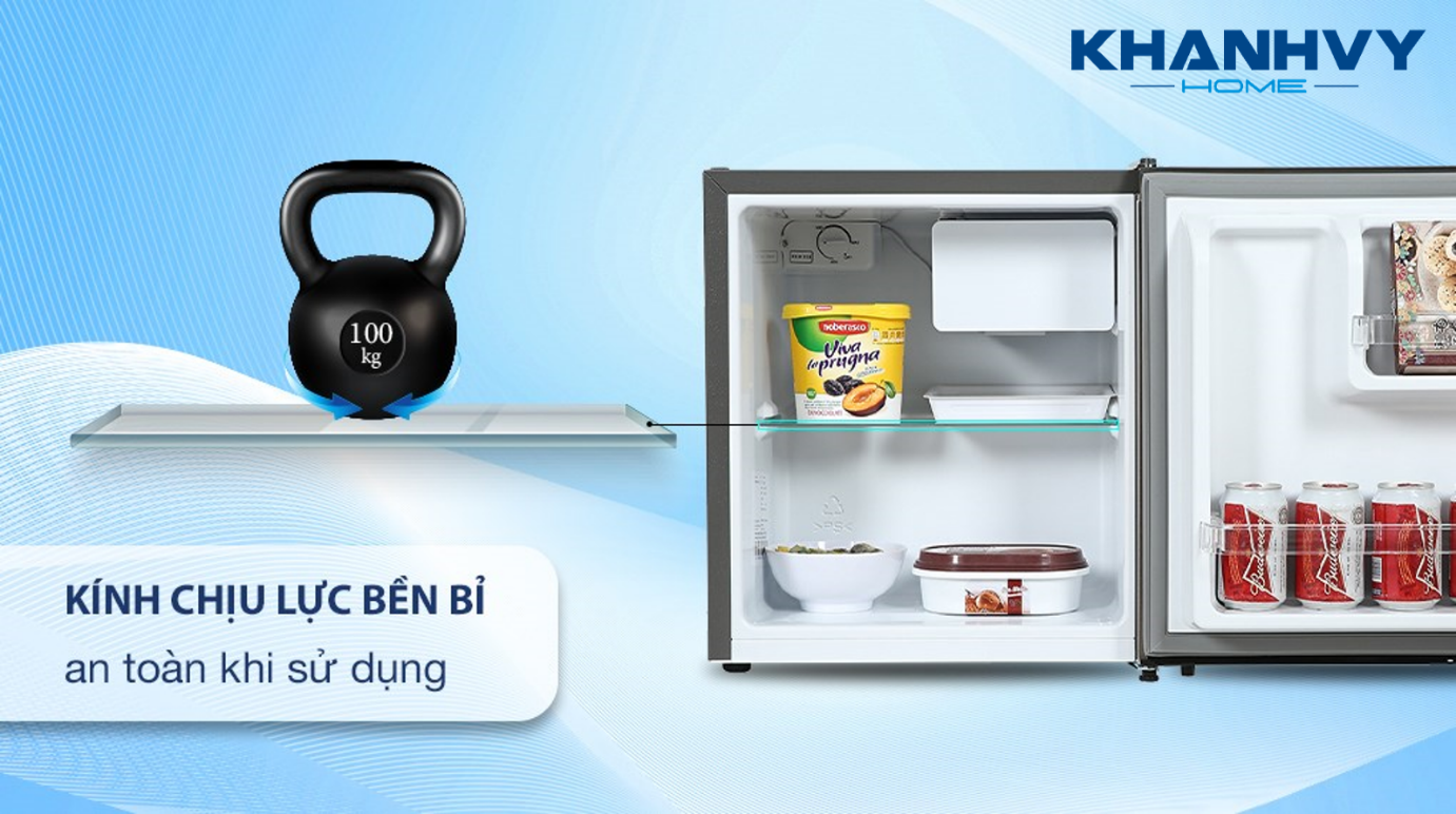 Tủ lạnh mini sử dụng công nghệ làm lạnh trực tiếp nên hơi lạnh nhanh chóng lan tỏa khắp mọi vị trí trong ngăn tủ, giúp thực phẩm tươi lâu hơn