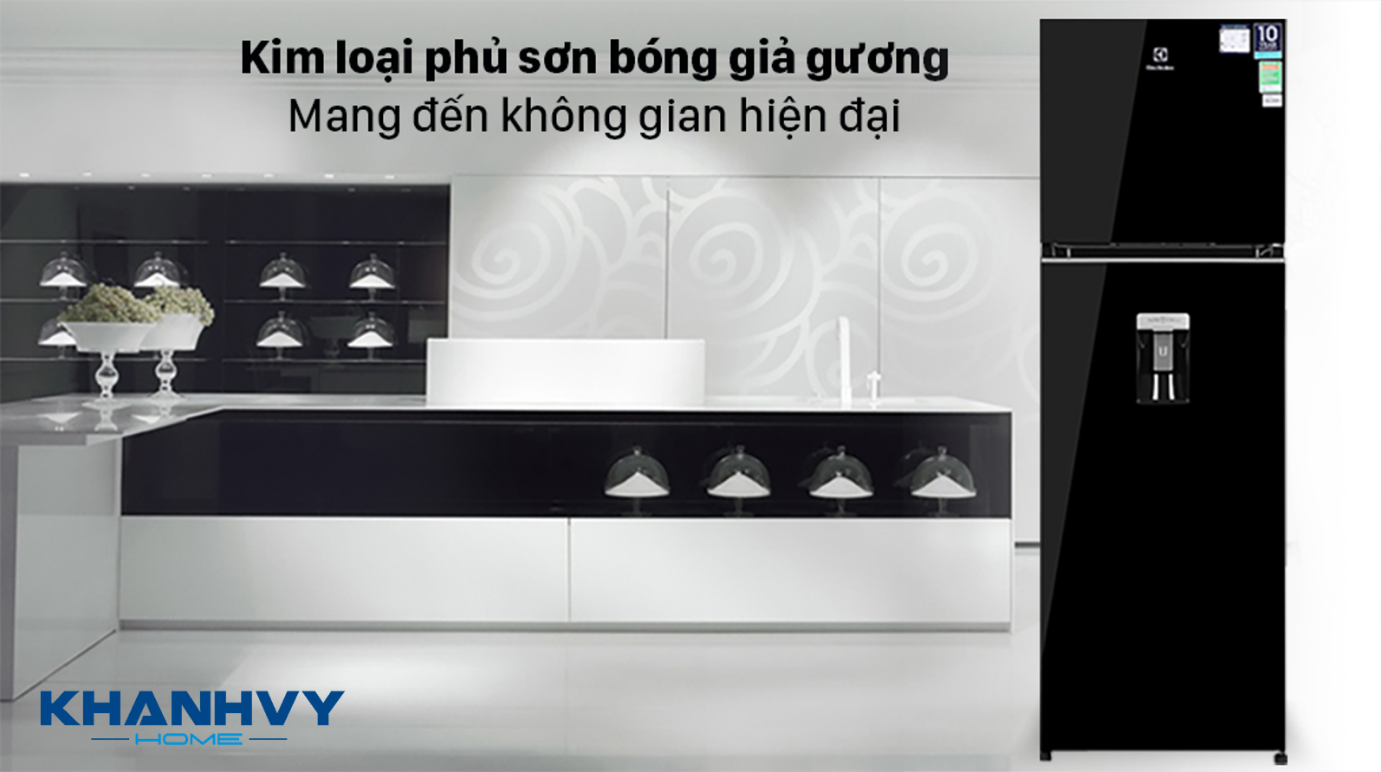 Tủ lạnh Electrolux ETB3740K-H được thiết kế hiện đại và sang trọng, thích hợp cho 3 – 5 người sử dụng
