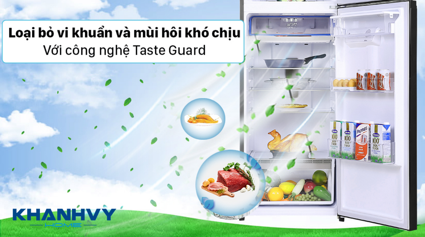 Công nghệ TasteGuard diệt khuẩn và khử mùi hiệu quả
