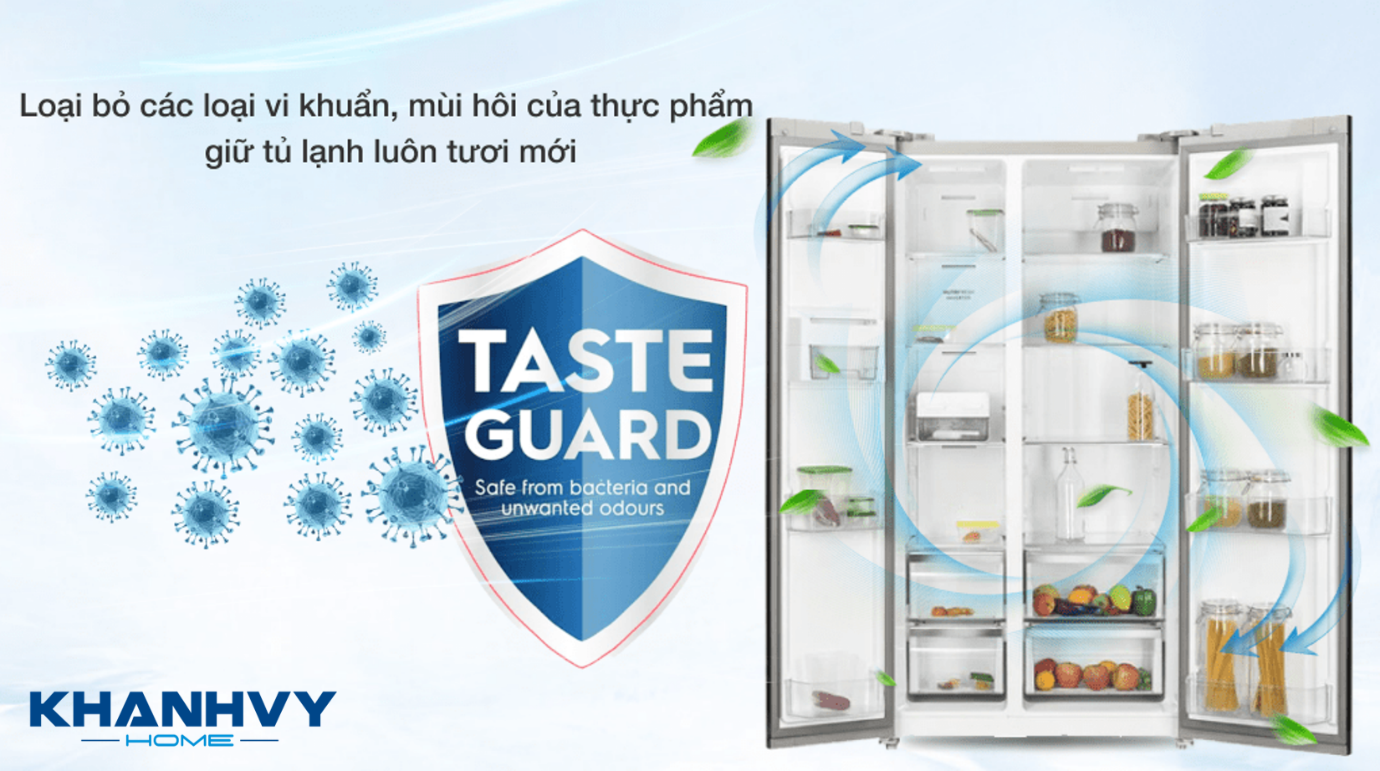 Công nghệ Taste Guard sử dụng bộ than hoạt tính để loại bỏ các loại vi khuẩn
