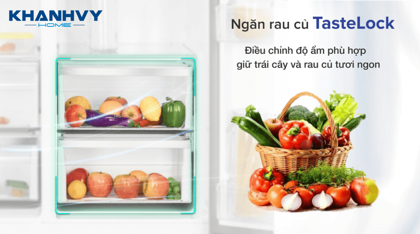 Ngăn rau củ TasteLook có thể tự điều chỉnh độ ẩm phù hợp