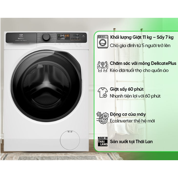 Máy giặt sấy Electrolux EWW1123P5WC 11/7kg