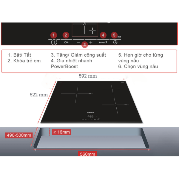 Bếp từ Bosch PUC631BB1E Series 4