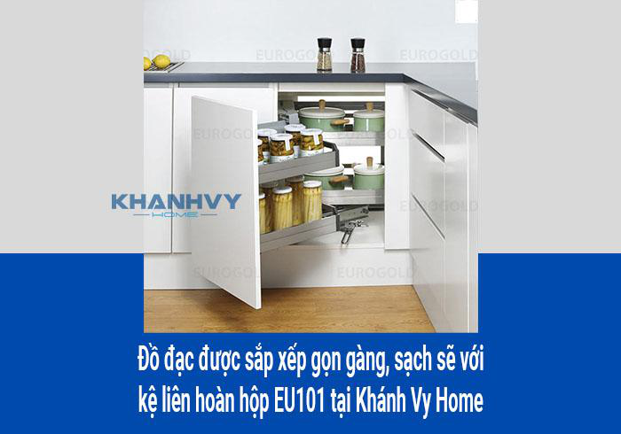 Đồ đạc được sắp xếp gọn gàng, sạch sẽ với kệ liên hoàn hộp EU101 tại Khánh Vy Home
