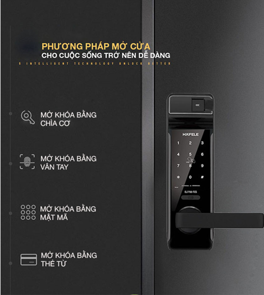 Khóa điện tử Hafele EL7700-TCS 912.05.718 phương pháp