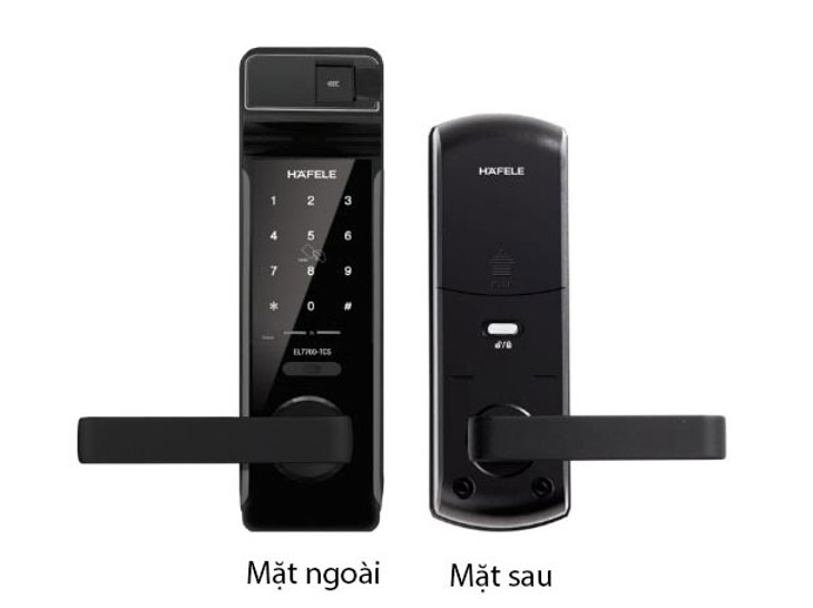 Khóa điện tử Hafele EL7700-TCS 912.05.718 mặt trước và mặt sau