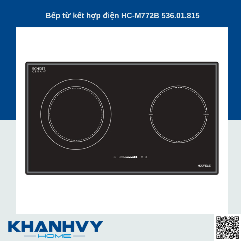 Bếp từ kết hợp điện HC-M772B 536.01.815 thương hiệu uy tín, chất lượng