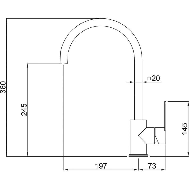 Thông số kích thước vòi Malloca MF-040