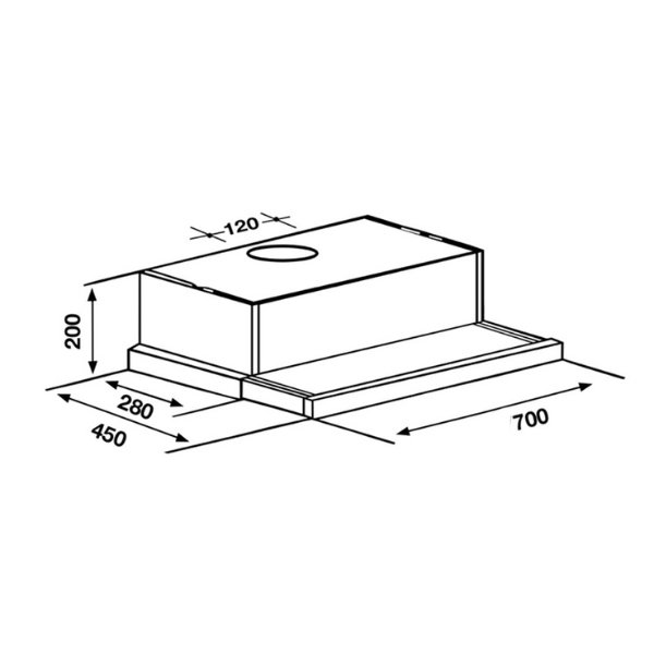 Máy hút mùi âm tủ Kaff KF-TL70H