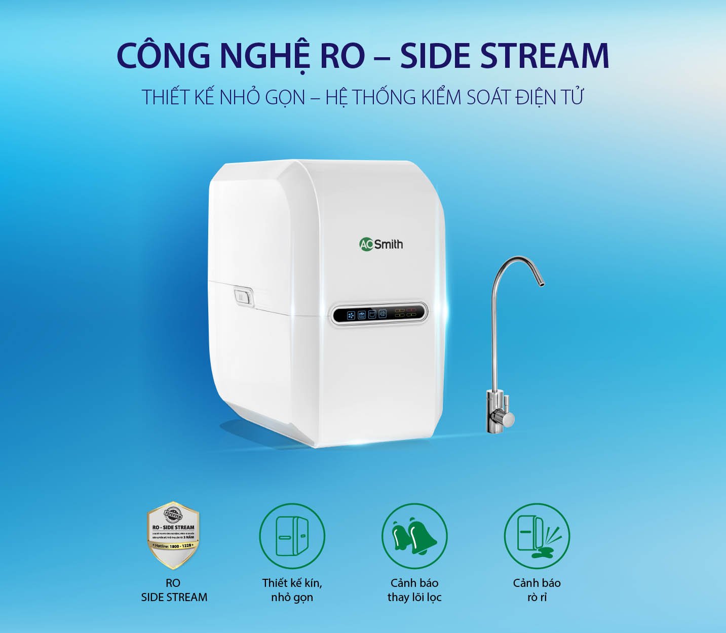 Máy lọc nước RO dưới chậu rửa A.O.Smith AR75-A-S-1E