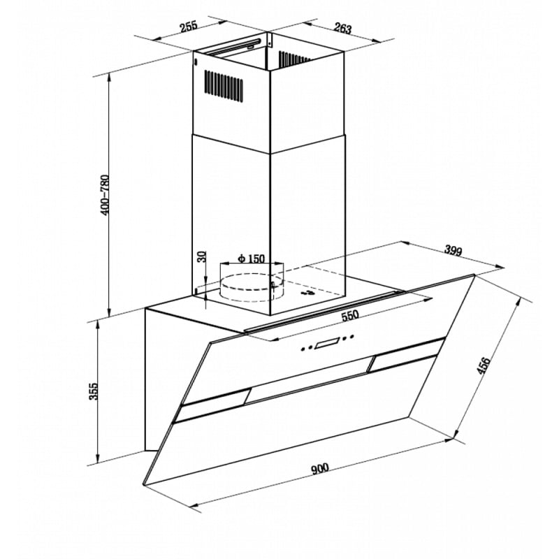 Thông số của máy hút mùi Maadela MH-S03D8