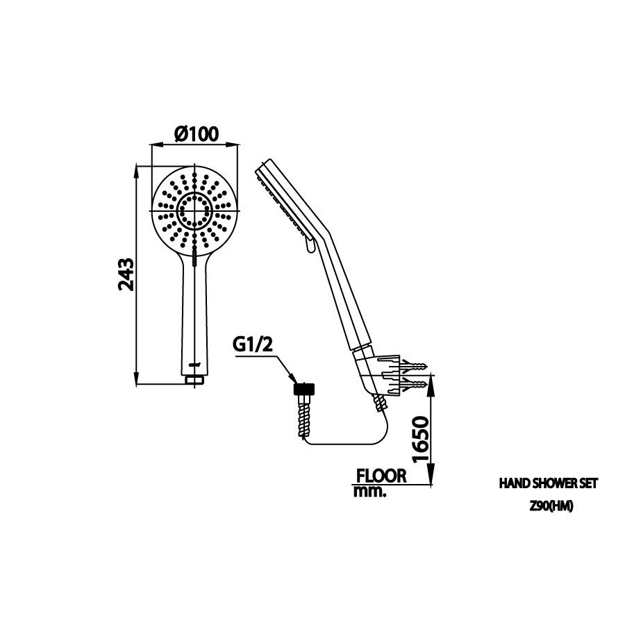 Tay sen tắm Cotto Z90(HM) 3 chức năng