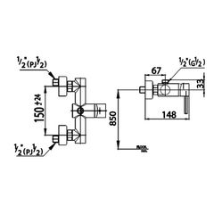 Củ sen tắm Cotto CT2047A nóng lạnh Anthony