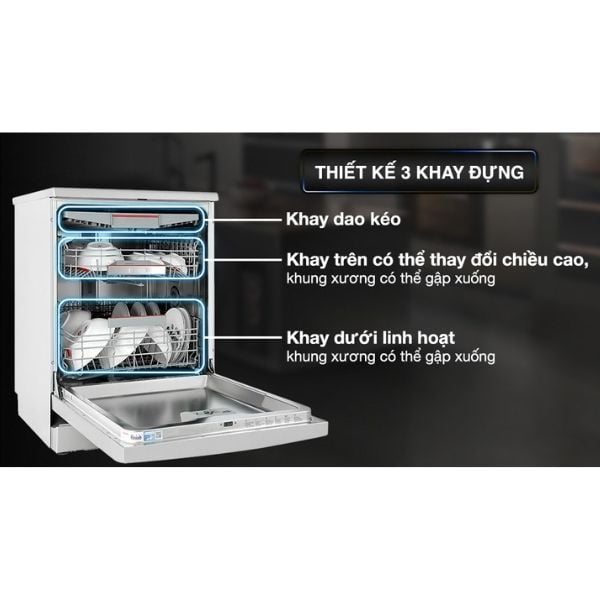Máy rửa chén Bosch SMS6ECI93E Series 6 13 bộ, Home connect,độc lập