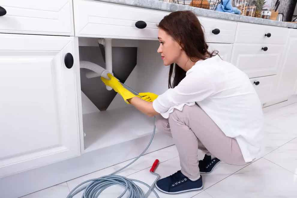 Vệ sinh cả đường ống để tránh tình trạng thức ăn thừa tạo nên các mùi hôi khó chịu hoặc làm nghẹt chậu rửa chén