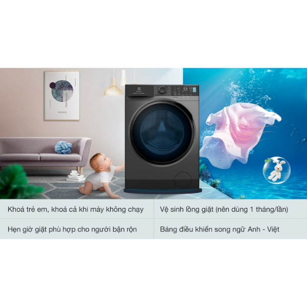 Máy giặt cửa trước 9KG Electrolux EWF9024P5SB