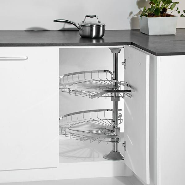 Mâm xoay góc 1/2 Häfele 542.33.275 tại Khánh Vy Home lắp đặt âm góc tủ bếp tiện lợi