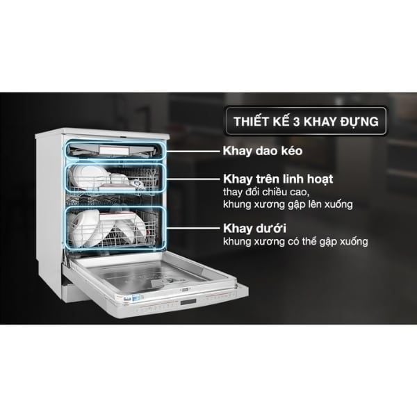Máy rửa chén Bosch SMS8YCI01E độc lập Series 8, 14 bộ, Home connect