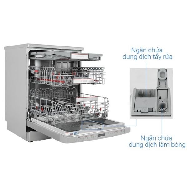 Máy rửa chén Bosch SMS8YCI01E độc lập Series 8, 14 bộ, Home connect
