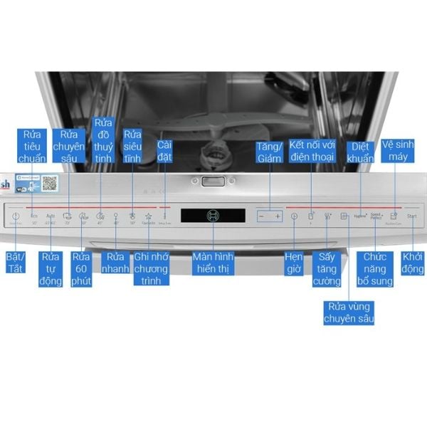 Máy rửa chén Bosch SMS8YCI01E độc lập Series 8, 14 bộ, Home connect