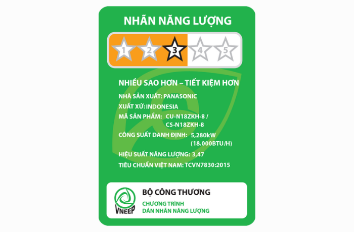 Máy lạnh Panasonic CU/CS-N24ZKH-8 1 chiều 22.500 BTU 2.5HP