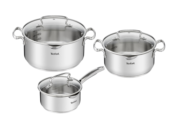 Bộ nồi Tefal G719S674 inox cao cấp Duetto Plus 3 món