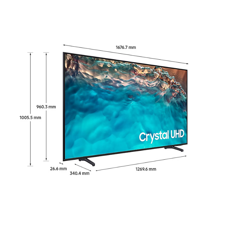Smart Tivi 75 inch Crystal UHD 4K BU8000 Samsung UA75BU8000KXXV