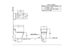 Bàn cầu 1 khối Cotto C107147 nắp đóng êm