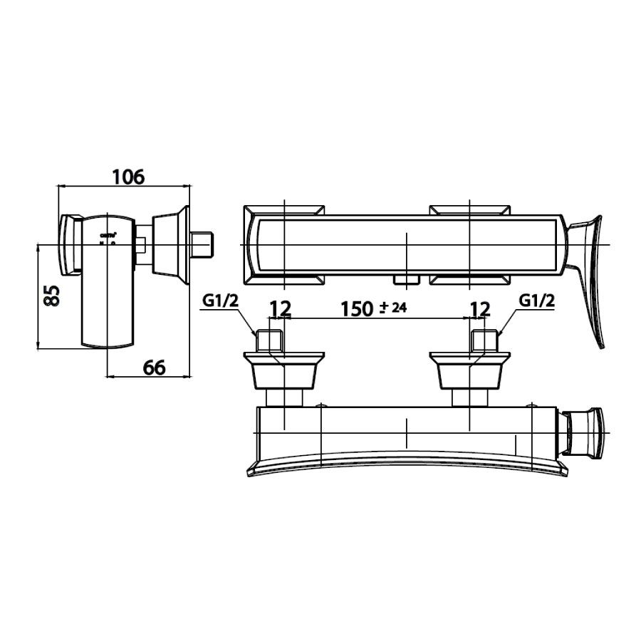 Củ sen tắm nóng lạnh Cotto CT2253A#BLBR