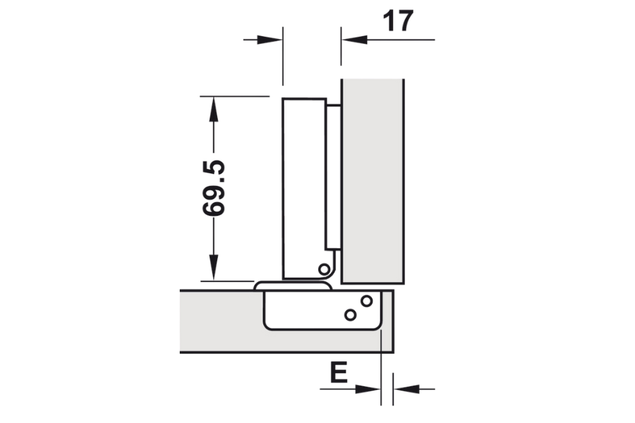 Bản Lề Trùm Ngoài Metalla SM 110° Giảm Chấn Hafele 315.11.750