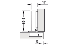 Bản Lề Trùm Ngoài Metalla SM 110° Giảm Chấn Hafele 315.11.750