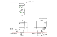 Bàn cầu SC6657 02 khối Forall 40 kèm nắp