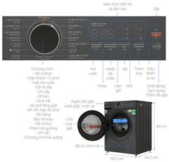 Máy giặt sấy Toshiba TWD-T21BU140UWV(MG) Inverter giặt 13 kg - sấy 8 kg
